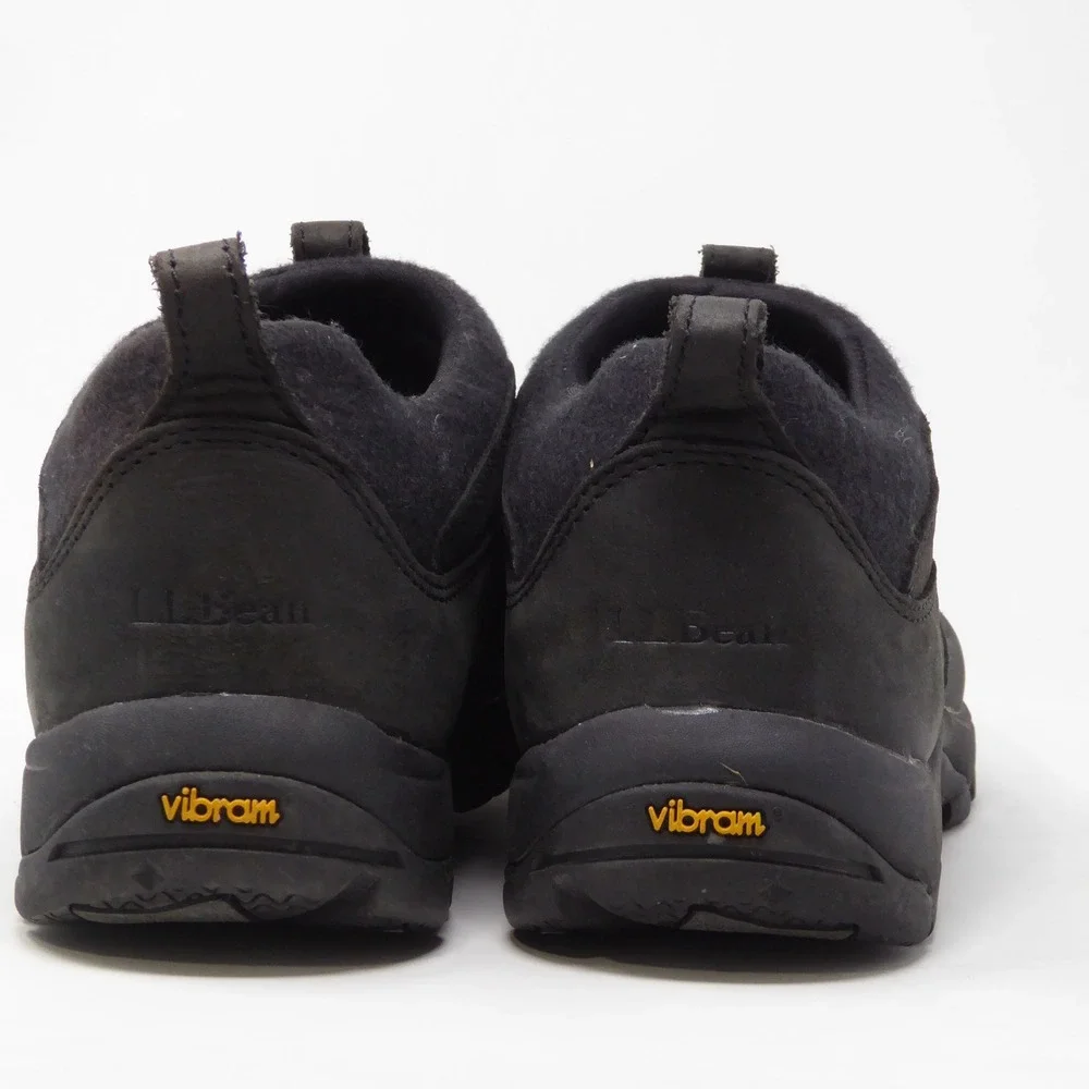 LL Bean Womens Storm Chaser 5 Snow Sneakers Black Vibram Arctic Grip Slip On 9